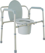 Drive Medical Heavy Duty Bariatric Folding Bedside Commode