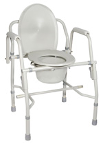 Drive Medical Steel Drop-Arm Commode